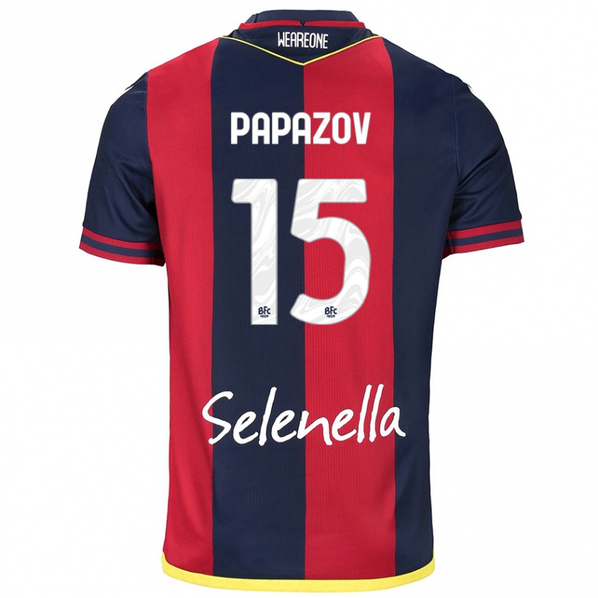 Women Football Dimitar Papazov #15 Red Royal Blue Home Jersey 2024/25 T-Shirt