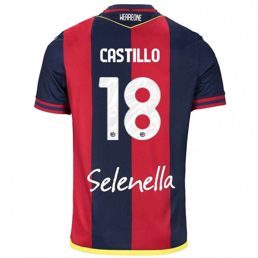 Women Football Tomas Castillo #18 Red Royal Blue Home Jersey 2024/25 T-Shirt