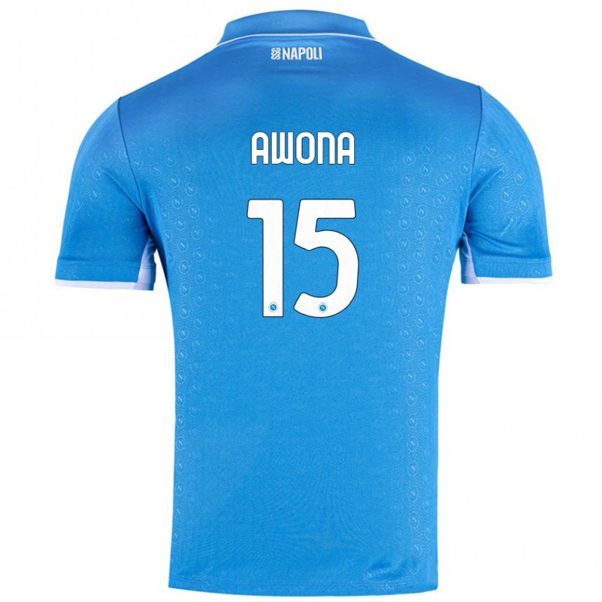 Women Football Aurelle Awona #15 Sky Blue Home Jersey 2024/25 T-Shirt