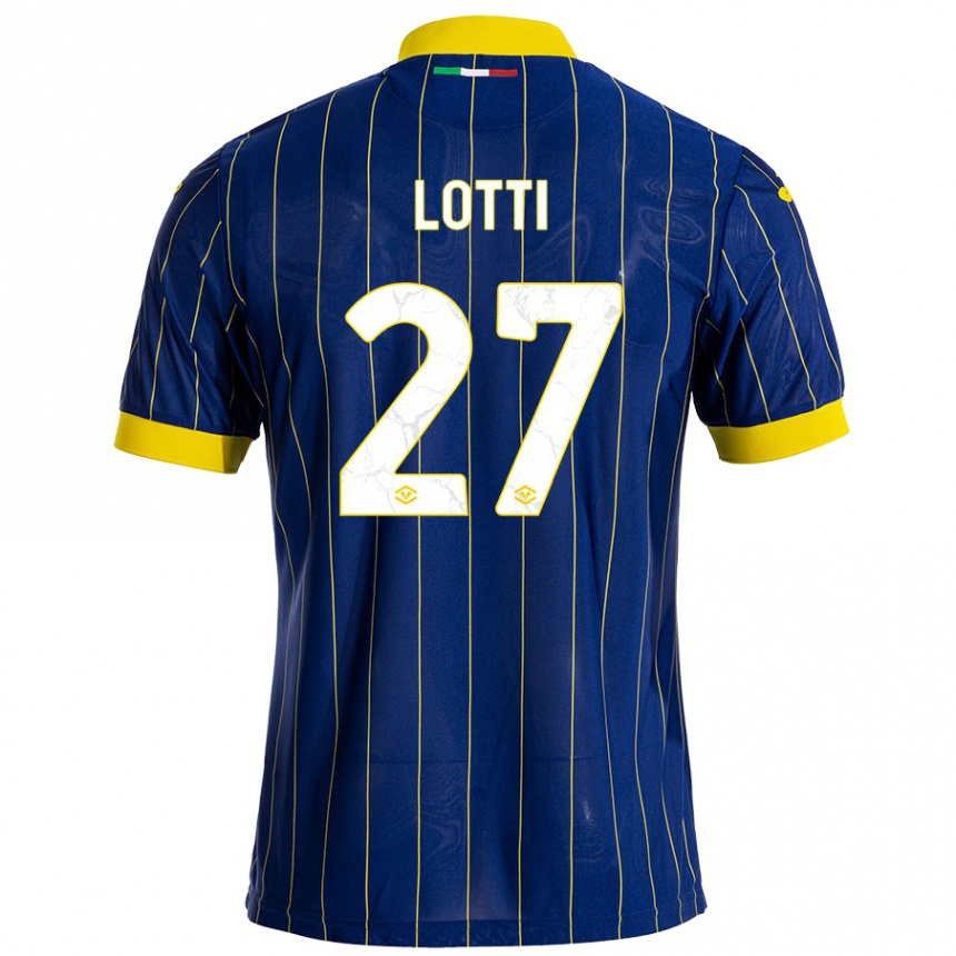 Women Football Irene Lotti #27 Blue Yellow Home Jersey 2024/25 T-Shirt