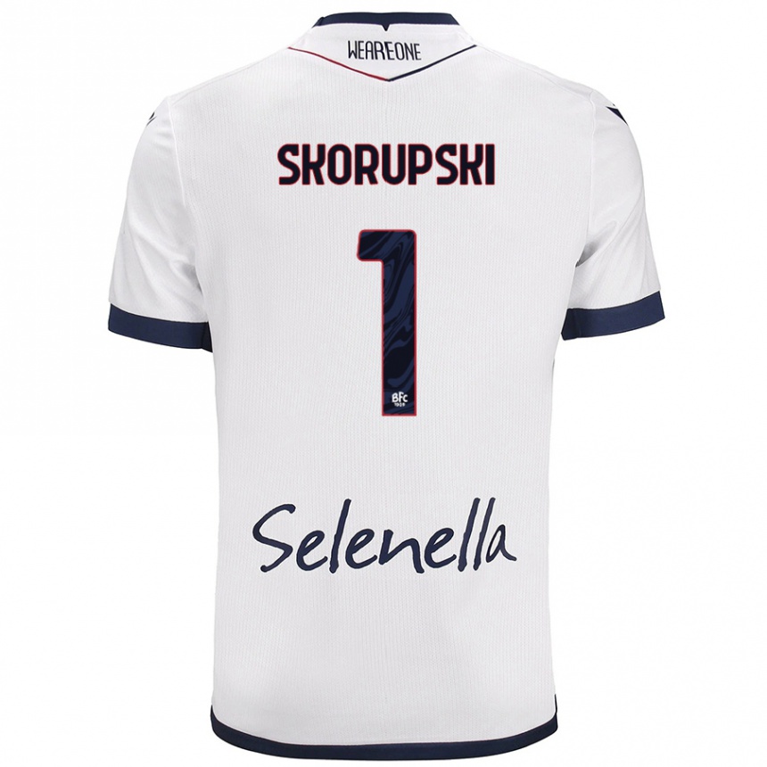 Women Football Lukasz Skorupski #1 White Royal Blue Away Jersey 2024/25 T-Shirt