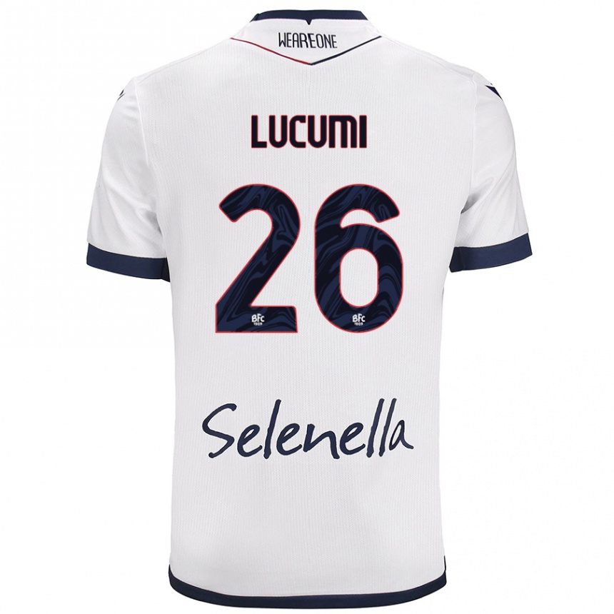 Women Football Jhon Lucumí #26 White Royal Blue Away Jersey 2024/25 T-Shirt