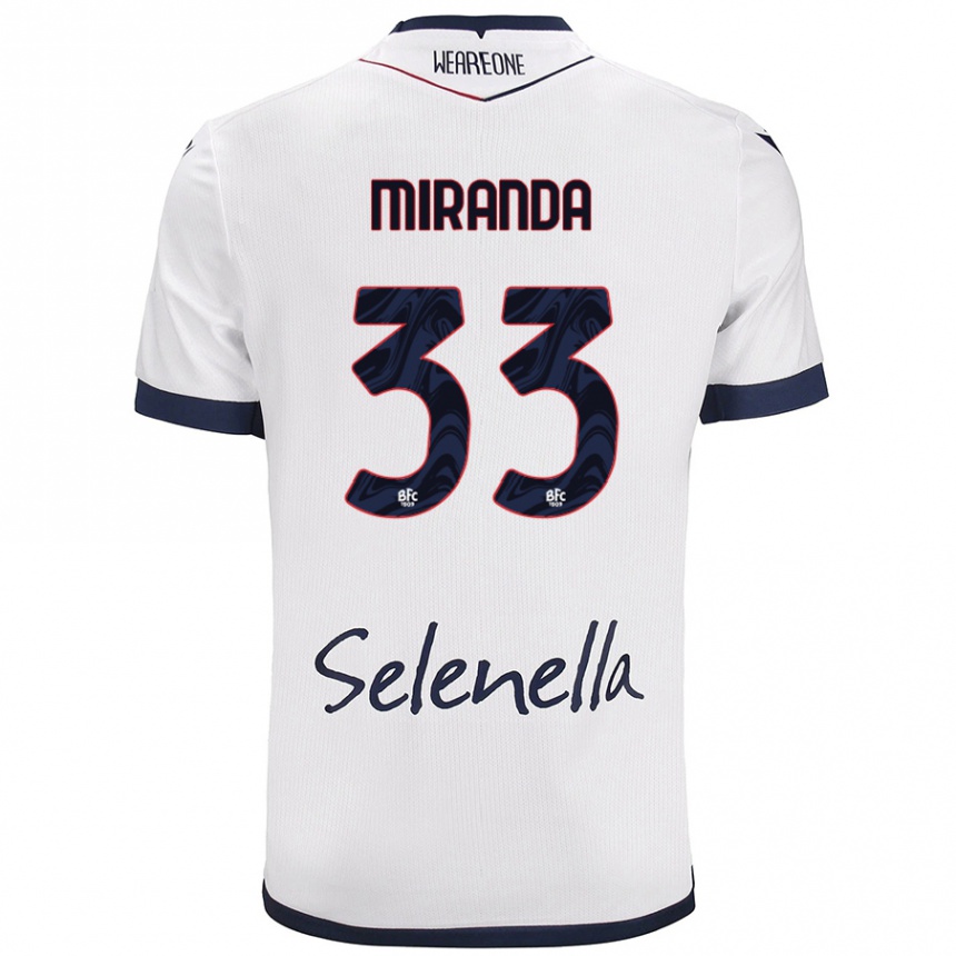 Women Football Juan Miranda #33 White Royal Blue Away Jersey 2024/25 T-Shirt