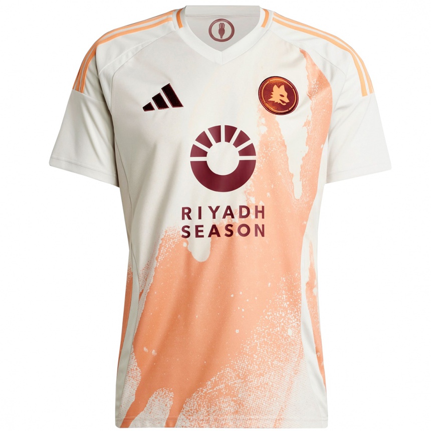 Women Football Your Name #0 Cream White Orange Away Jersey 2024/25 T-Shirt