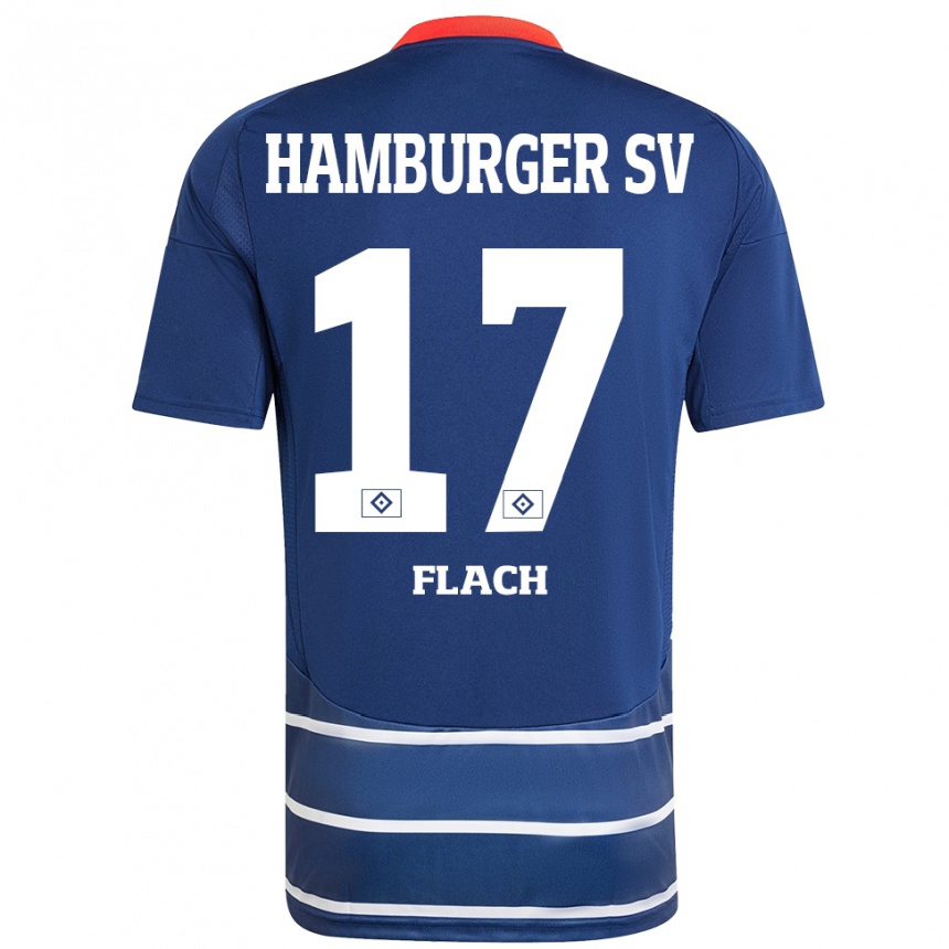 Women Football Timon Flach #17 Dark Blue Away Jersey 2024/25 T-Shirt