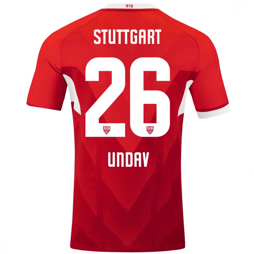 Women Football Deniz Undav #26 Red White Away Jersey 2024/25 T-Shirt