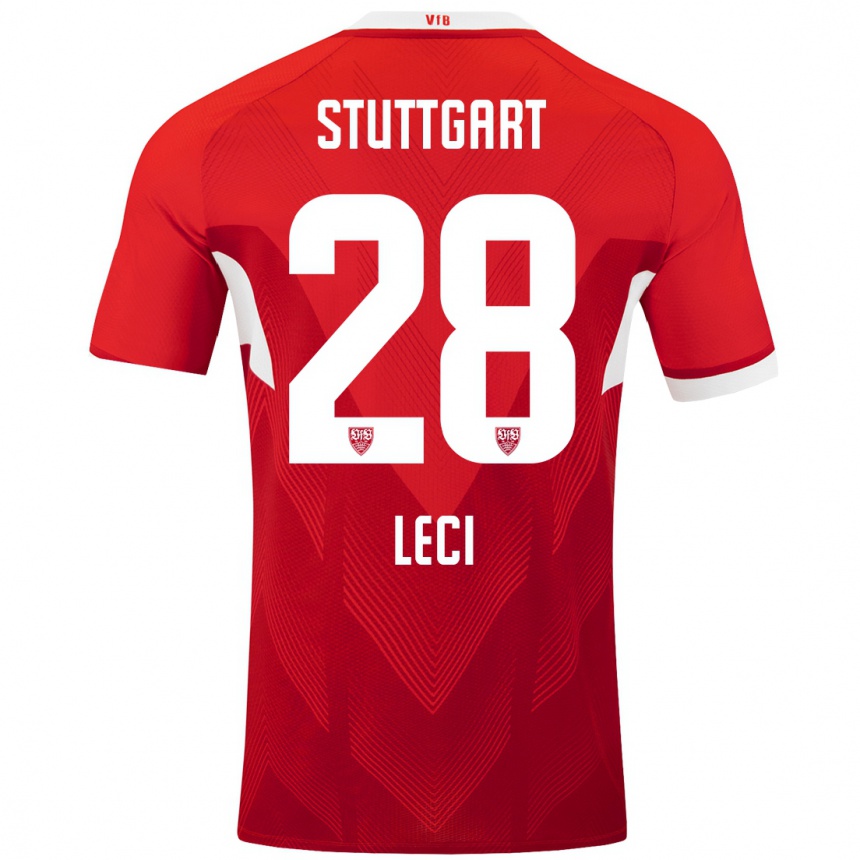 Women Football Besarta Leci #28 Red White Away Jersey 2024/25 T-Shirt