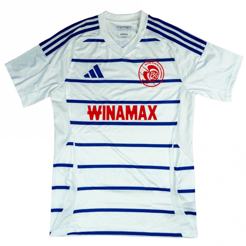 Women Football Yoann Dumay #0 White Blue Away Jersey 2024/25 T-Shirt