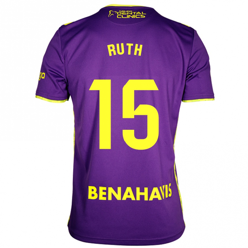 Women Football Ruth #15 Purple Yellow Away Jersey 2024/25 T-Shirt