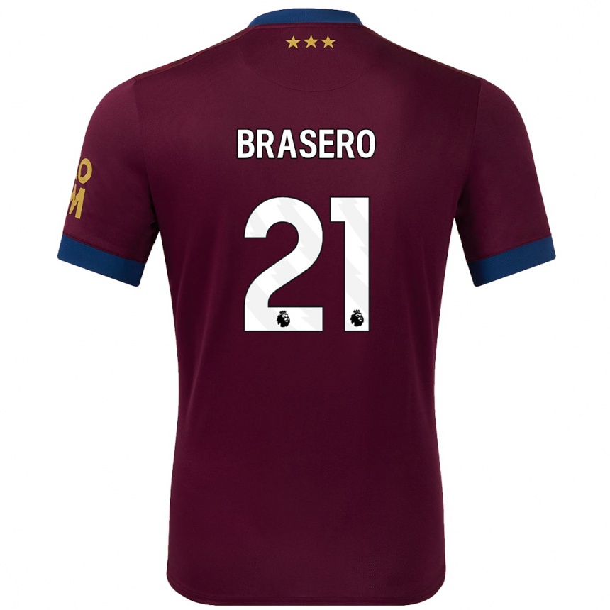 Women Football Sarah Brasero-Carreira #21 Brown Away Jersey 2024/25 T-Shirt