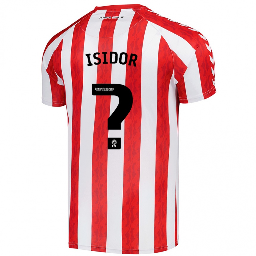 Kids Football Wilson Isidor #0 Red White Home Jersey 2024/25 T-Shirt