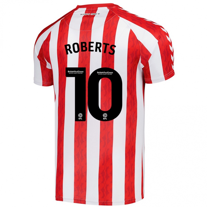 Kids Football Patrick Roberts #10 Red White Home Jersey 2024/25 T-Shirt