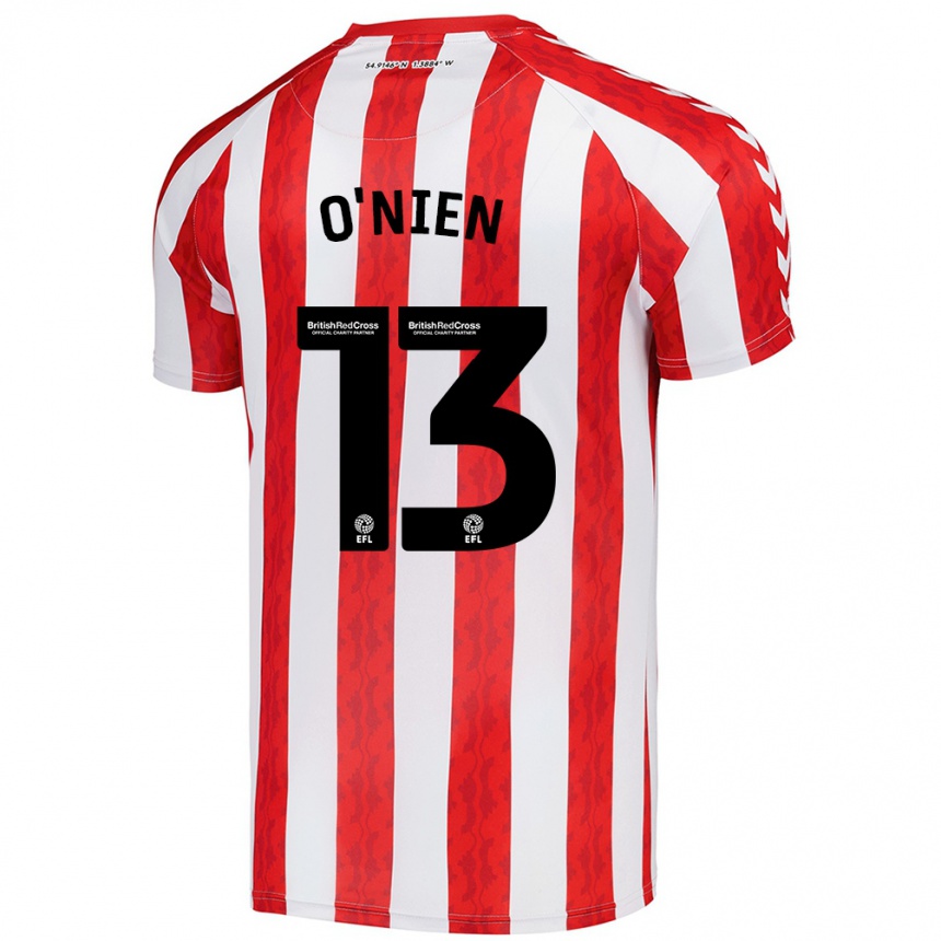 Kids Football Luke O'nien #13 Red White Home Jersey 2024/25 T-Shirt