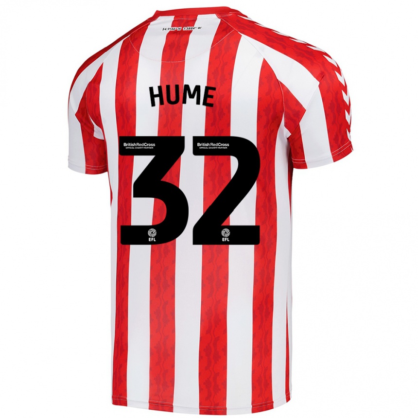 Kids Football Trai Hume #32 Red White Home Jersey 2024/25 T-Shirt