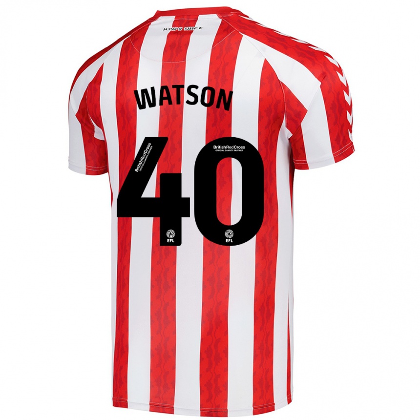 Kids Football Tom Watson #40 Red White Home Jersey 2024/25 T-Shirt