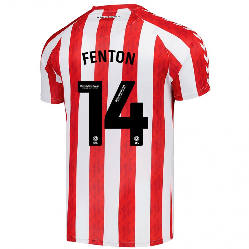 Kids Football Natasha Fenton #14 Red White Home Jersey 2024/25 T-Shirt