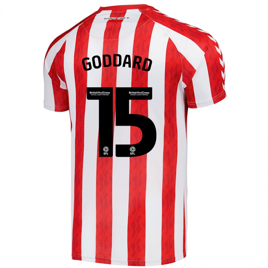 Kids Football Amy Goddard #15 Red White Home Jersey 2024/25 T-Shirt