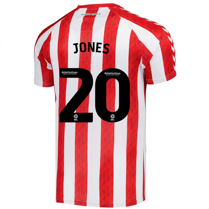 Kids Football Ellen Jones #20 Red White Home Jersey 2024/25 T-Shirt