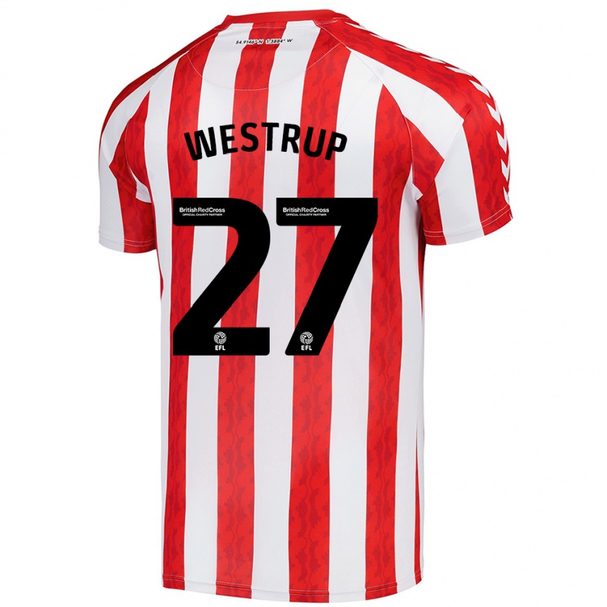 Kids Football Brianna Westrup #27 Red White Home Jersey 2024/25 T-Shirt