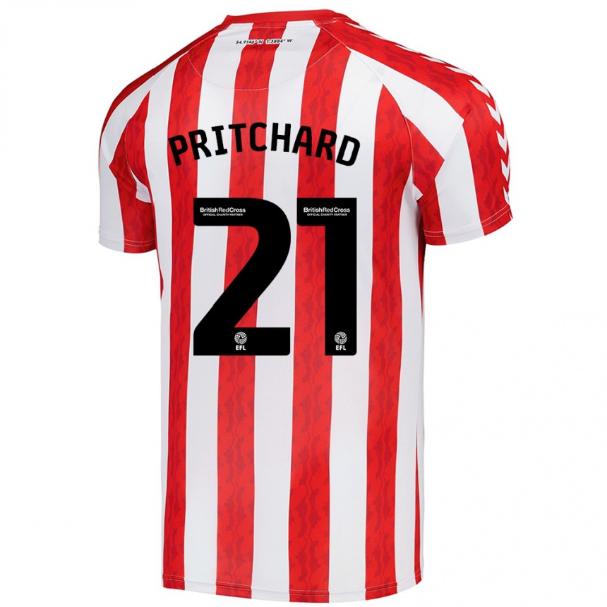 Kids Football Alex Pritchard #21 Red White Home Jersey 2024/25 T-Shirt