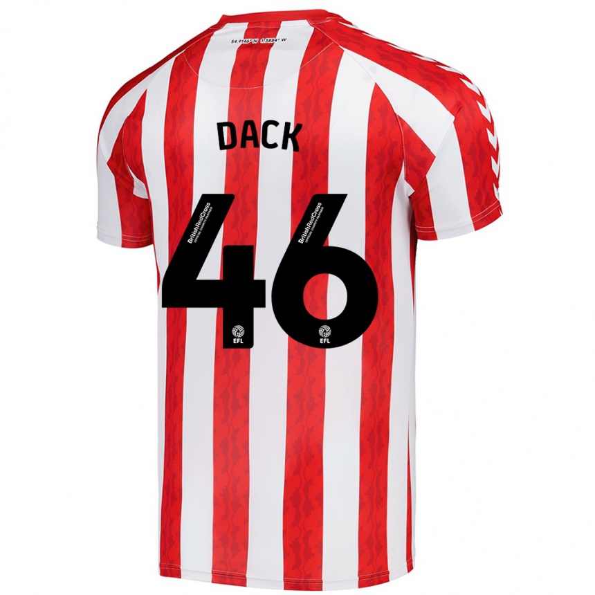 Kids Football Bradley Dack #46 Red White Home Jersey 2024/25 T-Shirt