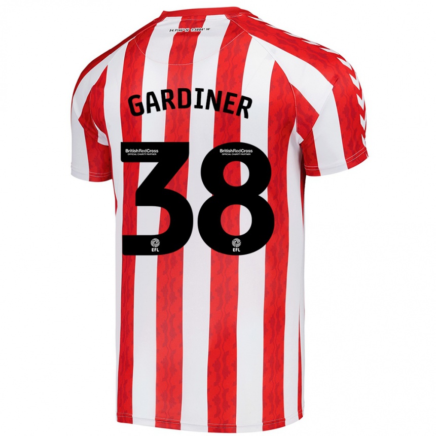 Kids Football Harry Gardiner #38 Red White Home Jersey 2024/25 T-Shirt