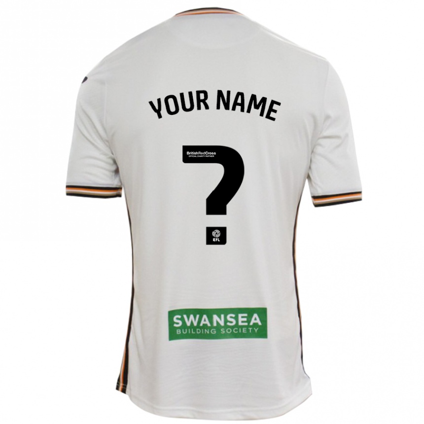 Kids Football Your Name #0 White Home Jersey 2024/25 T-Shirt