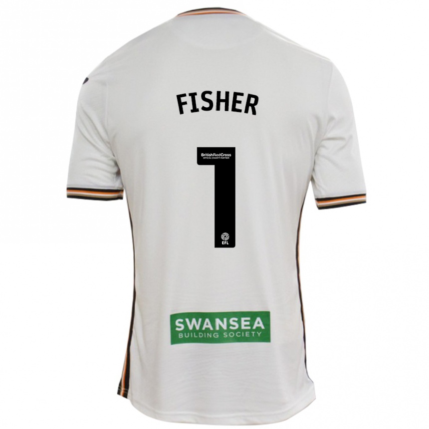 Kids Football Andy Fisher #1 White Home Jersey 2024/25 T-Shirt