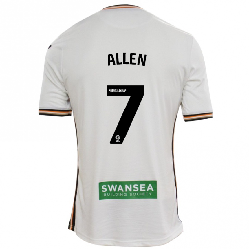 Kids Football Joe Allen #7 White Home Jersey 2024/25 T-Shirt