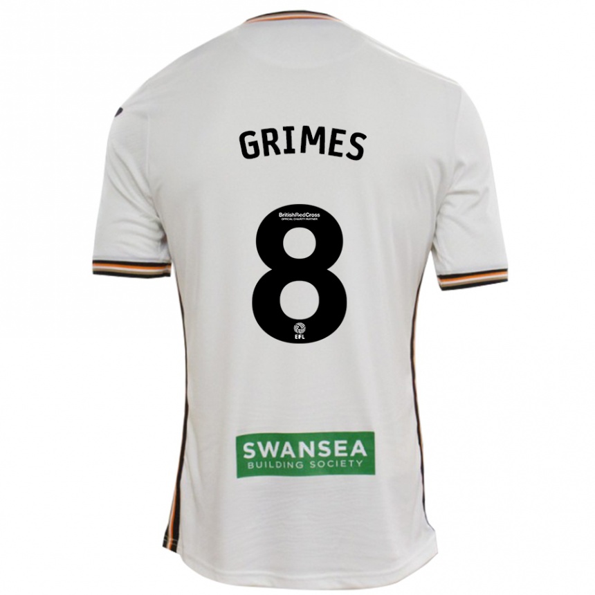 Kids Football Matt Grimes #8 White Home Jersey 2024/25 T-Shirt