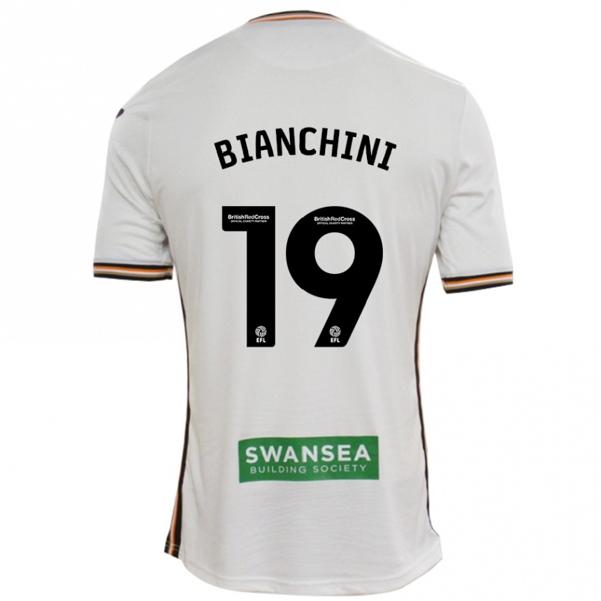 Kids Football Florian Bianchini #19 White Home Jersey 2024/25 T-Shirt