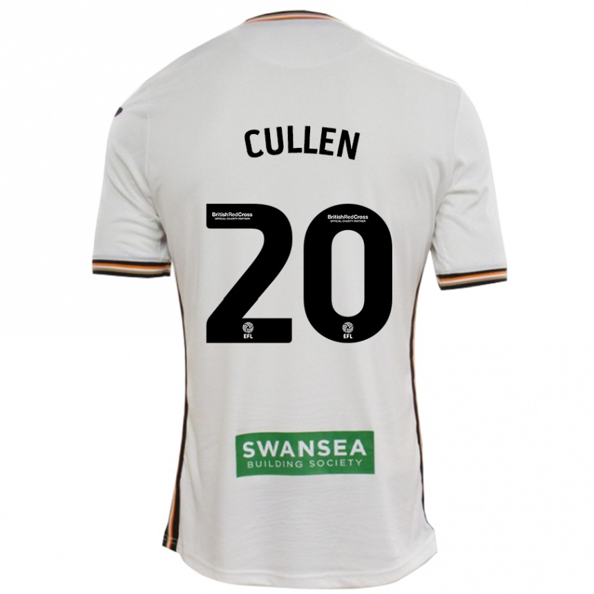 Kids Football Liam Cullen #20 White Home Jersey 2024/25 T-Shirt