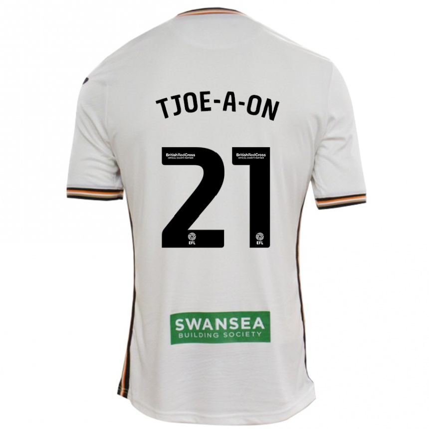 Kids Football Nathan Tjoe-A-On #21 White Home Jersey 2024/25 T-Shirt