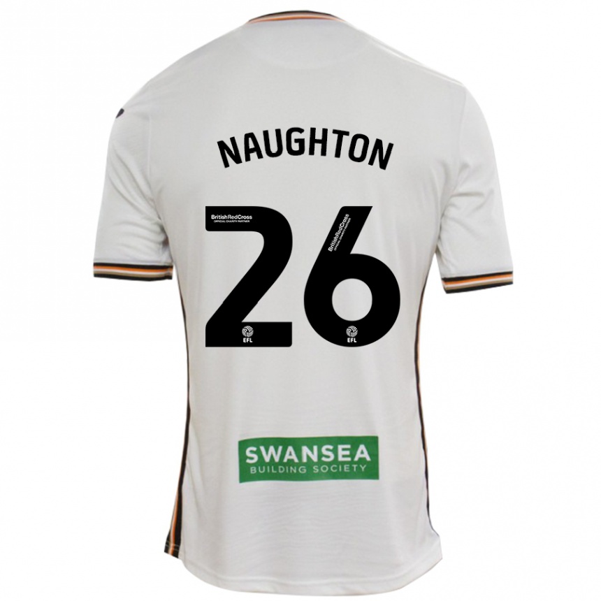 Kids Football Kyle Naughton #26 White Home Jersey 2024/25 T-Shirt