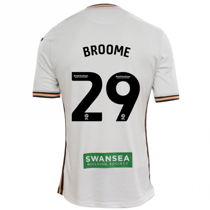 Kids Football Nathan Broome #29 White Home Jersey 2024/25 T-Shirt