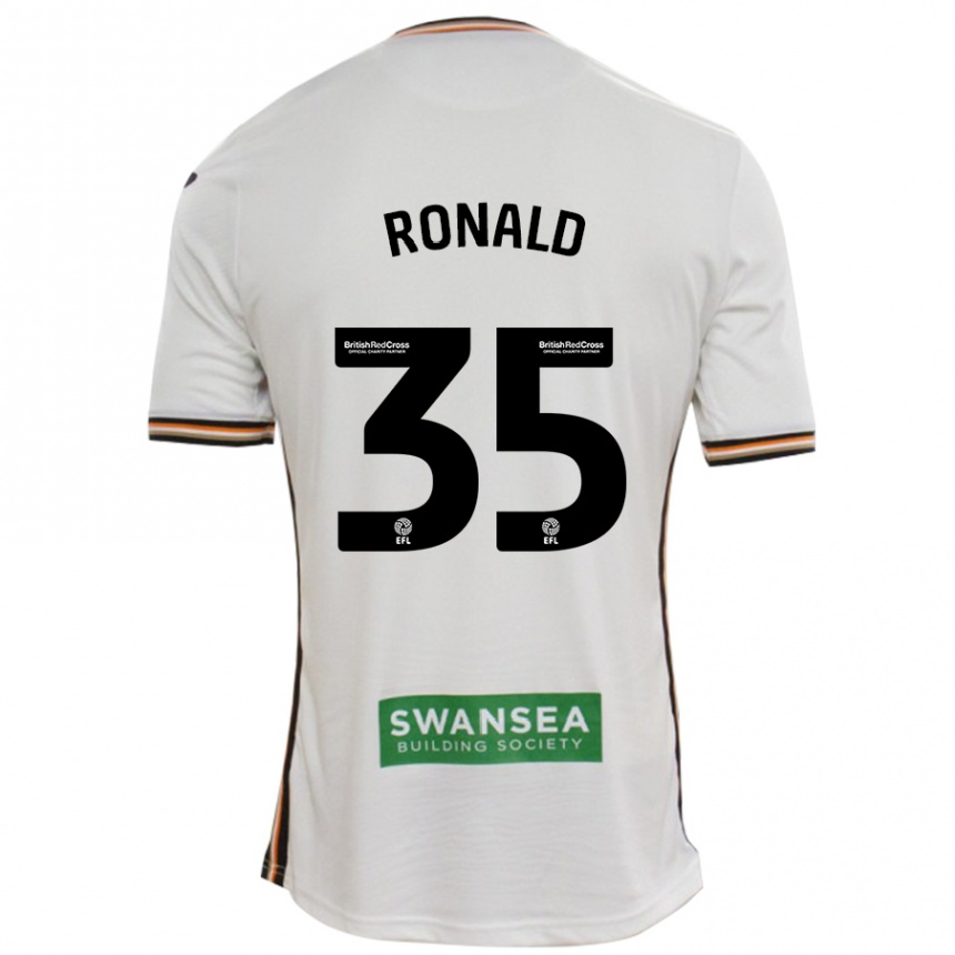 Kids Football Ronald #35 White Home Jersey 2024/25 T-Shirt