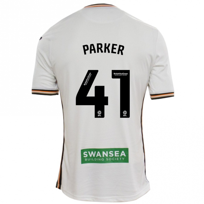 Kids Football Sam Parker #41 White Home Jersey 2024/25 T-Shirt