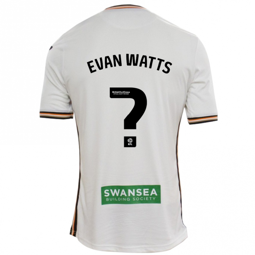 Kids Football Evan Watts #0 White Home Jersey 2024/25 T-Shirt