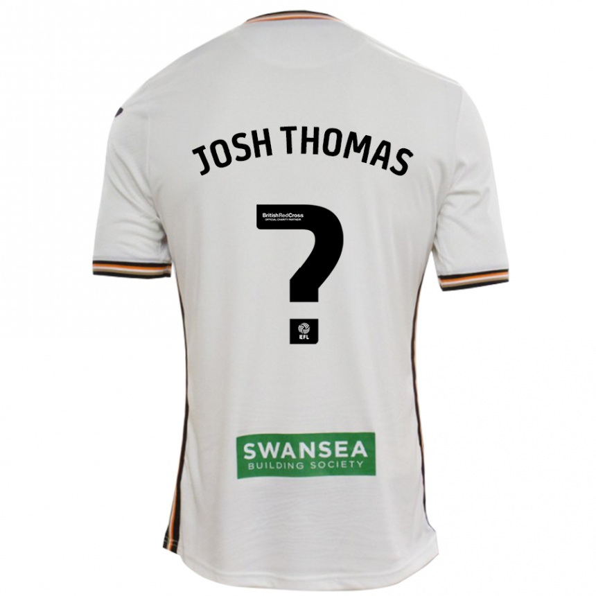 Kids Football Josh Thomas #0 White Home Jersey 2024/25 T-Shirt