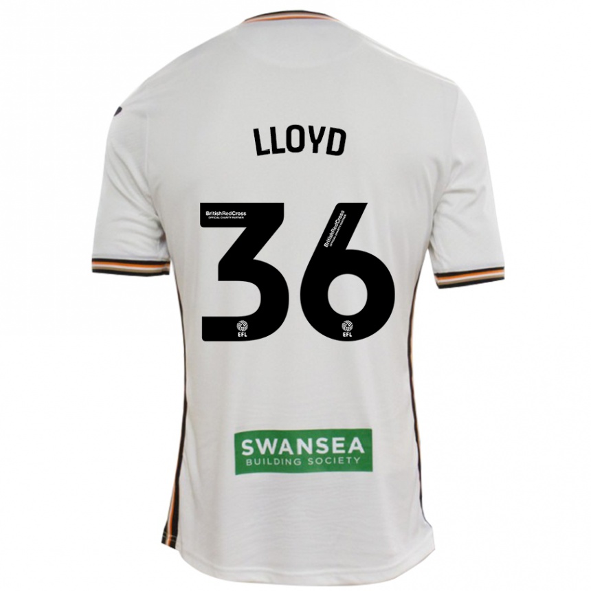 Kids Football Ben Lloyd #36 White Home Jersey 2024/25 T-Shirt