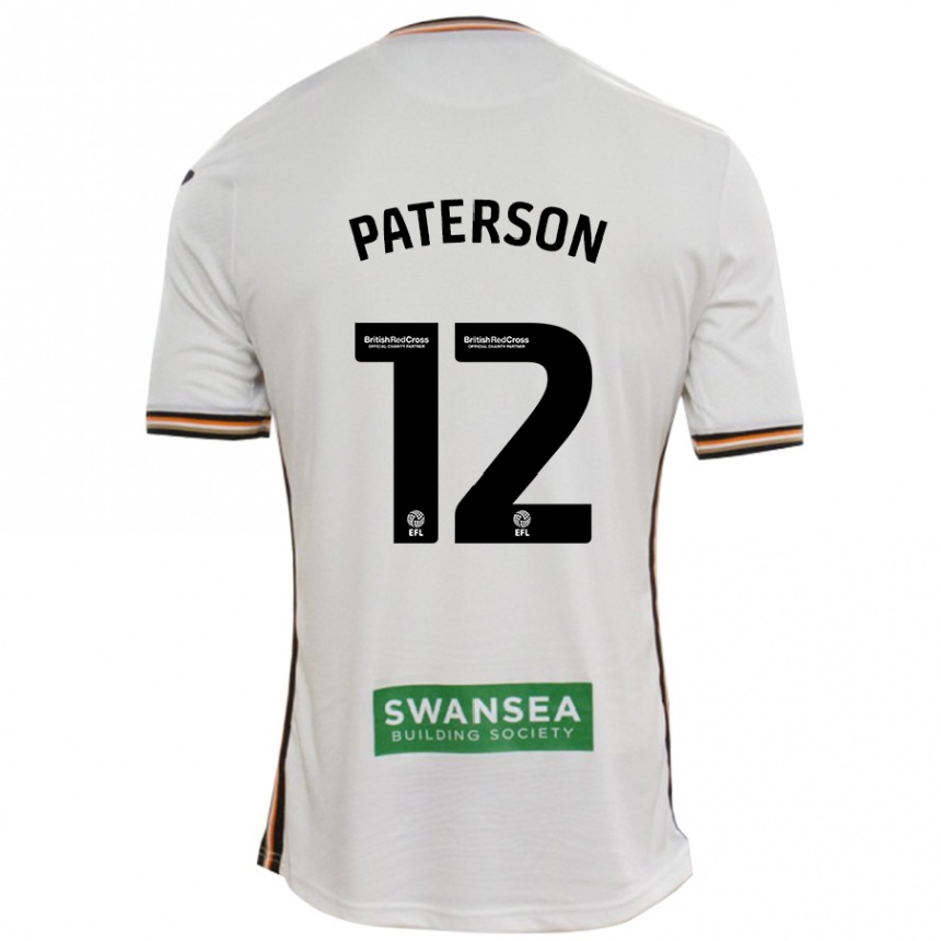 Kids Football Jamie Paterson #12 White Home Jersey 2024/25 T-Shirt