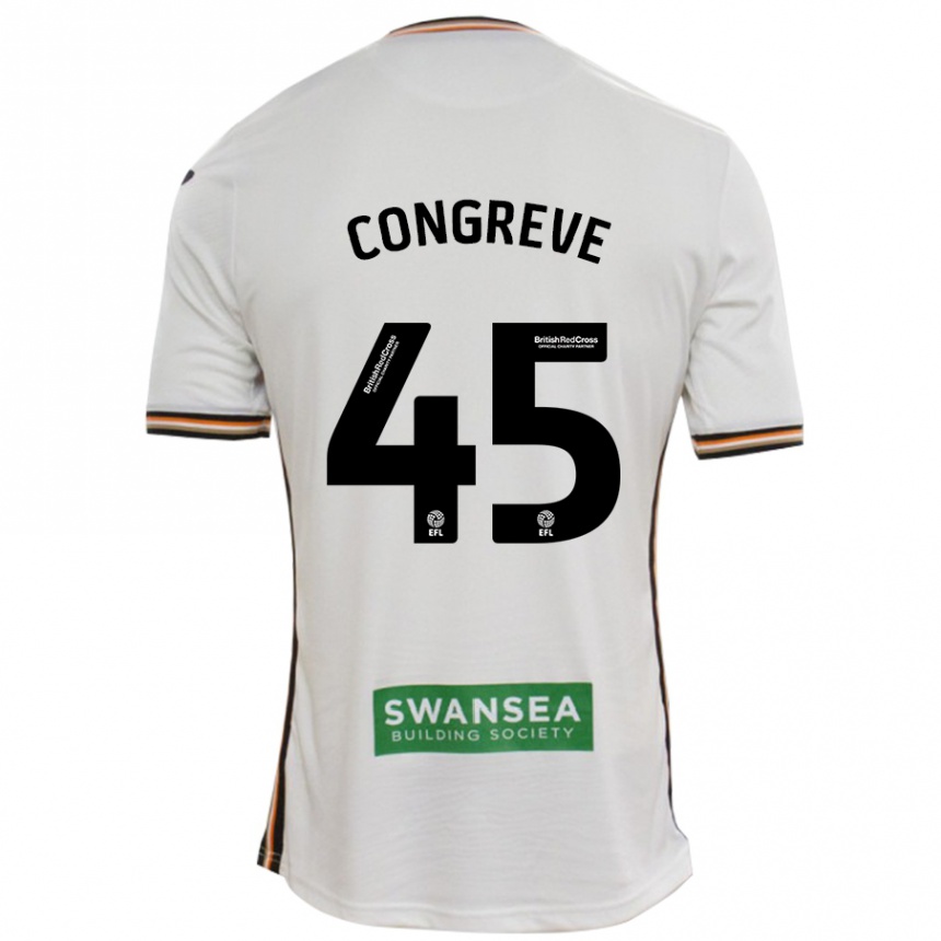 Kids Football Cameron Congreve #45 White Home Jersey 2024/25 T-Shirt