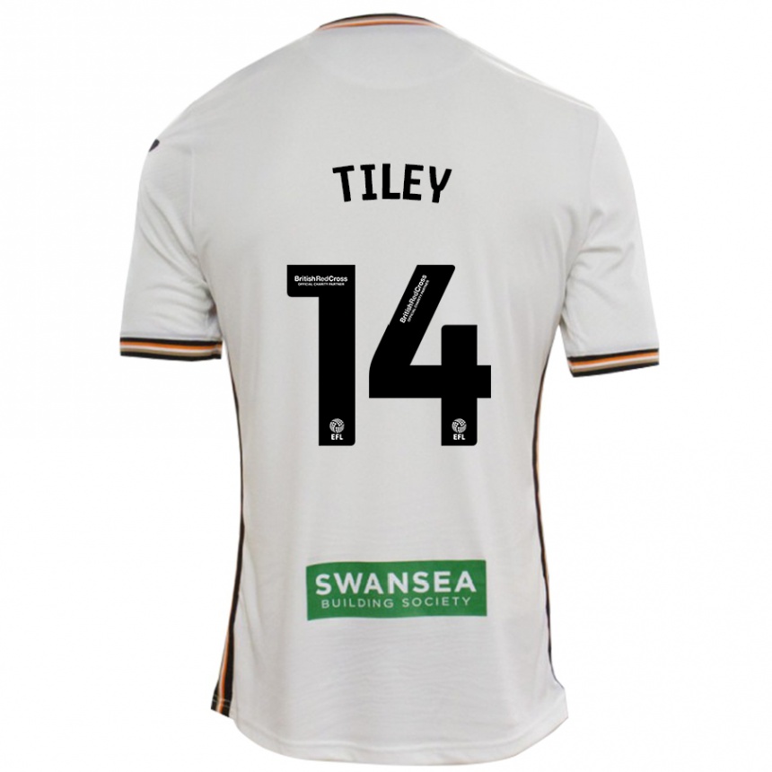 Kids Football Chloe Tiley #14 White Home Jersey 2024/25 T-Shirt