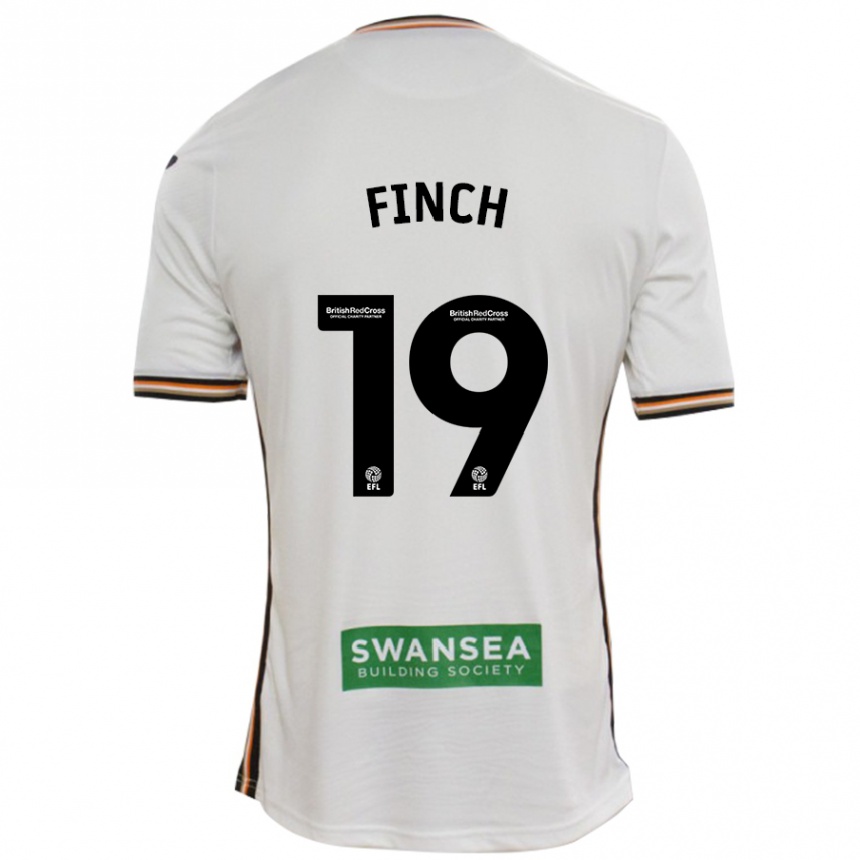 Kids Football Lucy Finch #19 White Home Jersey 2024/25 T-Shirt