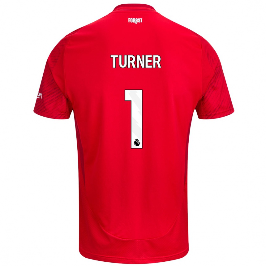 Kids Football Matt Turner #1 Red White Home Jersey 2024/25 T-Shirt