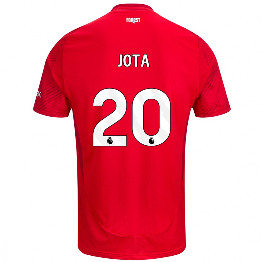 Kids Football Jota Silva #20 Red White Home Jersey 2024/25 T-Shirt