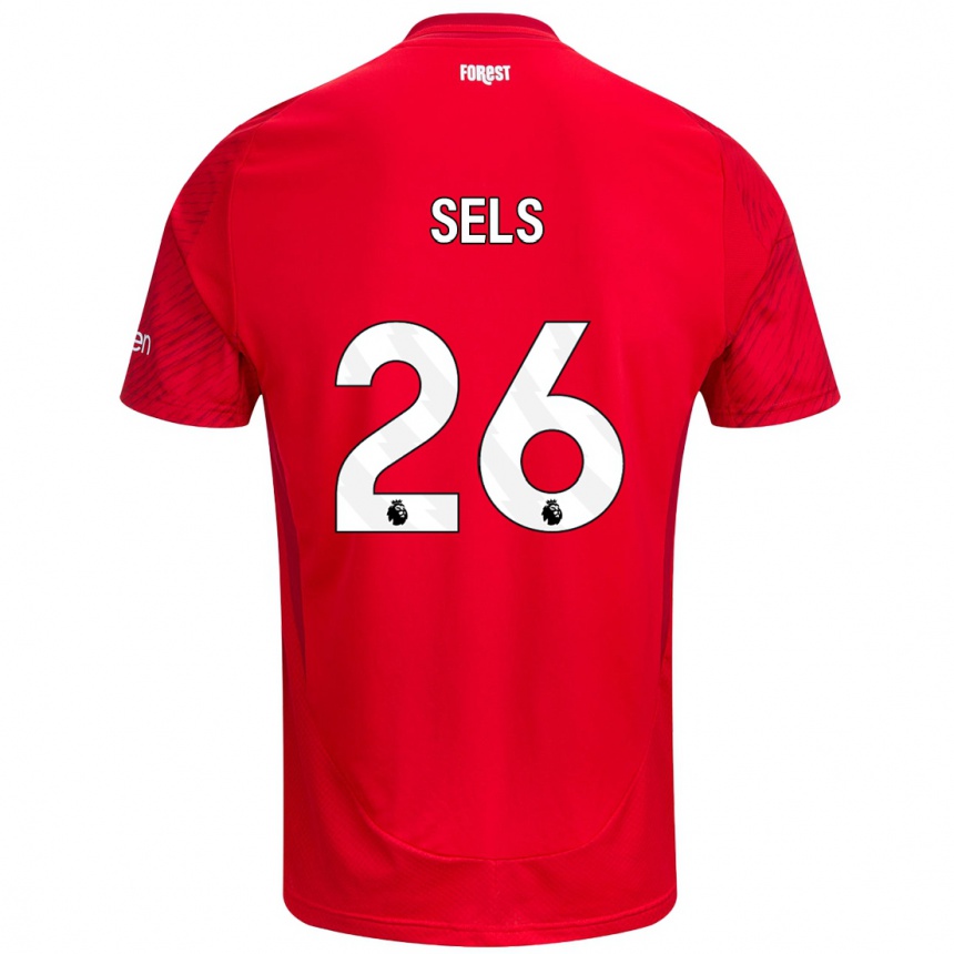 Kids Football Matz Sels #26 Red White Home Jersey 2024/25 T-Shirt