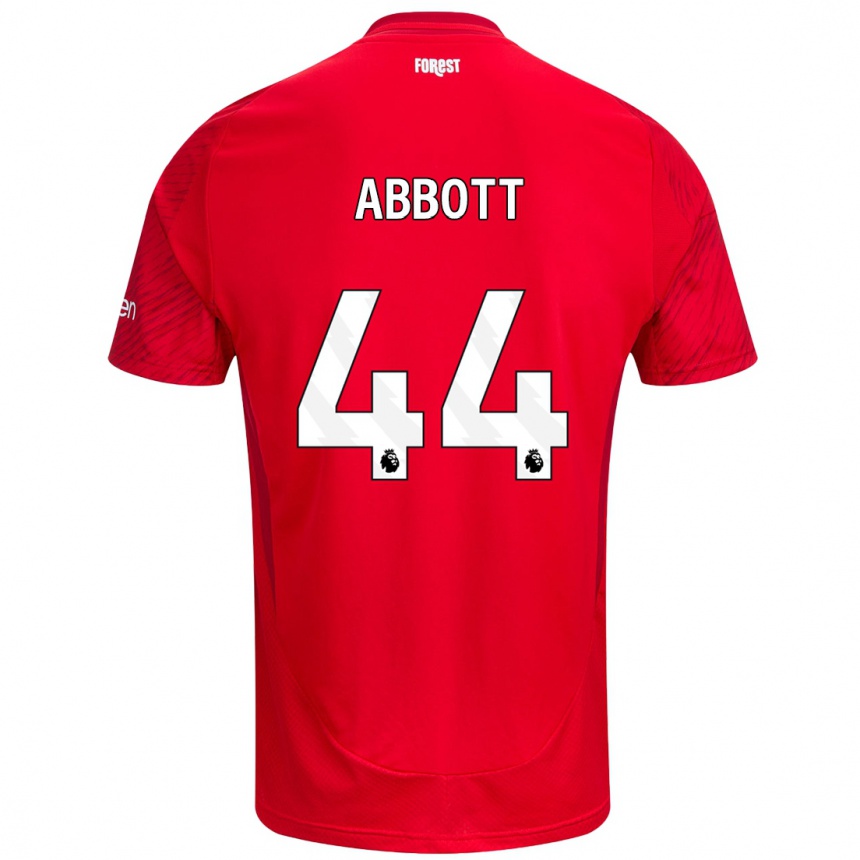 Kids Football Zach Abbott #44 Red White Home Jersey 2024/25 T-Shirt