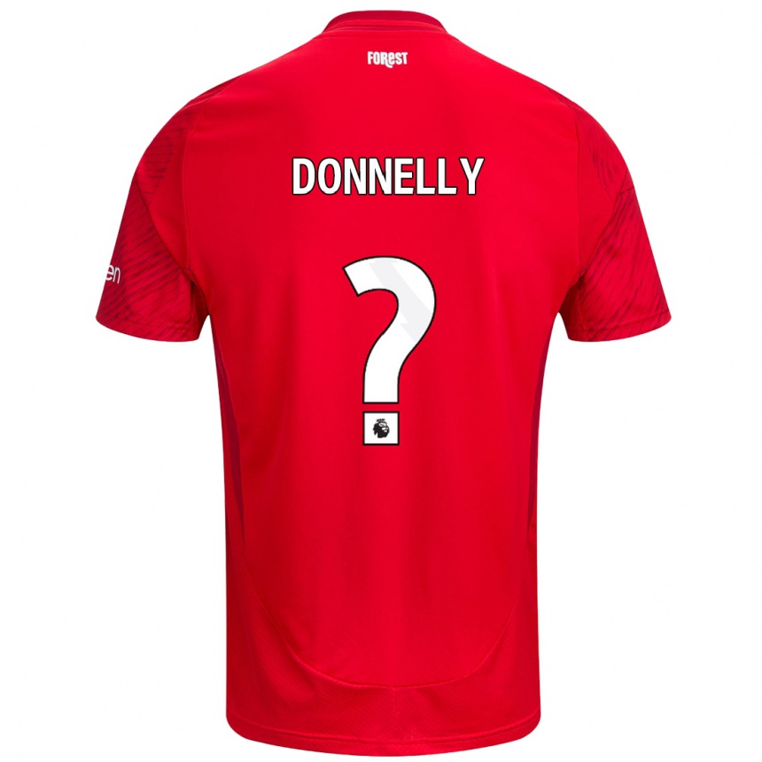 Kids Football Aaron Donnelly #0 Red White Home Jersey 2024/25 T-Shirt