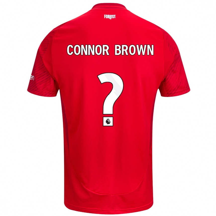 Kids Football Connor Brown #0 Red White Home Jersey 2024/25 T-Shirt